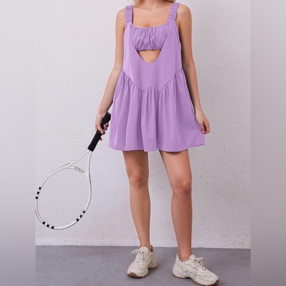 Lavender Women’s Athletic Tennis Dress - Picture 5 of 5